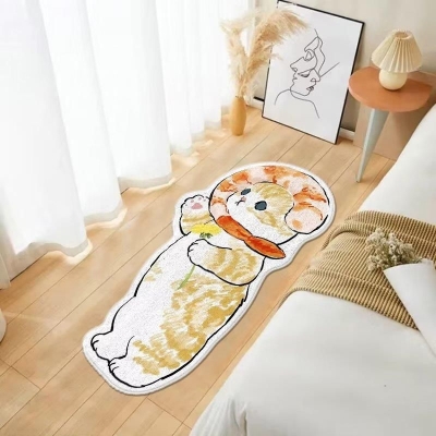 Tappeto moderno in poliestere modello gatto per interni Tappeto antimacchia per soggiorno