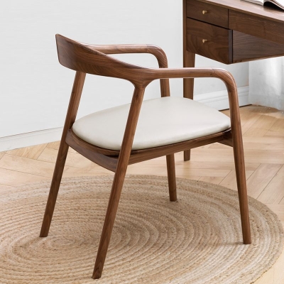 Poltrona da pranzo moderna in legno con schienale aperto (set da 1/2/4/6/8)