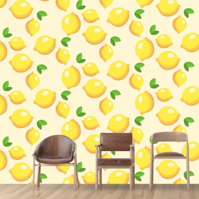 Carta da parati murale con illustrazione di frutta Carta da parati ecologica per soggiorno