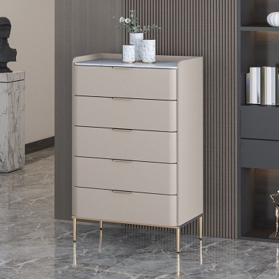 Vertikale Glam Stone-Aufbewahrungskommode, Schlafzimmerkommode mit Schubladen
