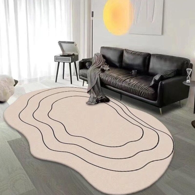 Tappeto casual bianco Tappeto in pezzi colorati in poliestere Tappeto lavabile per soggiorno