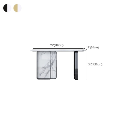 Stein-Rechteck-Akzenttisch Moderner 31,5" hoher Konsolentisch