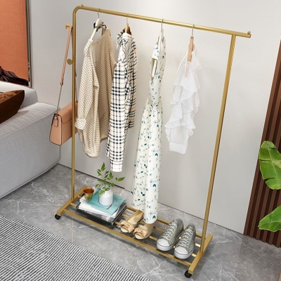 Industrielle Garderobe, freistehende Metallgarderobe mit Universalrad