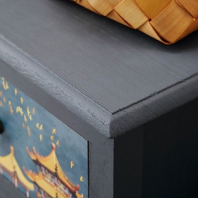 11,8" D Massivholz-Aufbewahrungskommode Traditionelle Kombi-Kommode mit Schubladen und T&uuml;ren