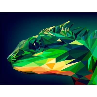 Carta da parati antimacchia con illustrazione moderna di animali geometrici