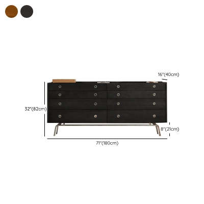 Ultramoderne horizontale Doppelkommode aus massivem Kiefernholz, Kommode f&uuml;r Schlafzimmer