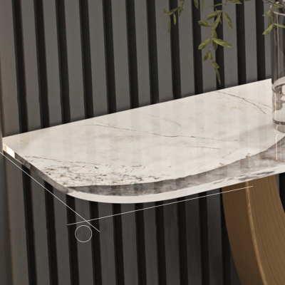 Stone Half Moon Konsolentisch Moderner 33,46" hoher Akzenttisch