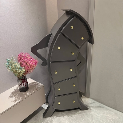 Klassische, glamour&ouml;se Kommode aus Holz, 13,65 Zoll breit