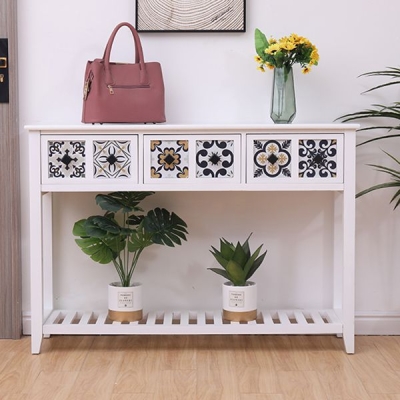 Mid-Century Modern Akzenttisch mit Schubladen f&uuml;r Flurkonsole