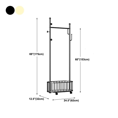 Zeitgen&ouml;ssische schlichte Garderobe, Garderobenhaken, Metallgarderobe mit Stauraum
