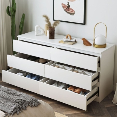 Ultramoderne horizontale Doppelkommode aus Holz mit Stauraum f&uuml;r Schlafzimmer