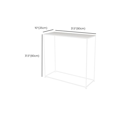 Rechteckiger zeitgen&ouml;ssischer Konsolen-Akzenttisch mit Antik-Finish, Konsolen-Sofatisch aus Metall