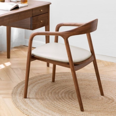 Poltrona da pranzo moderna in legno con schienale aperto (set da 1/2/4/6/8)