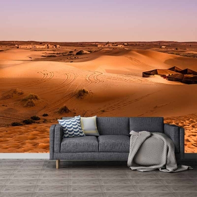Fotografie, schmutzabweisende W&uuml;sten-Tapete, Wohnzimmer-Wandbild