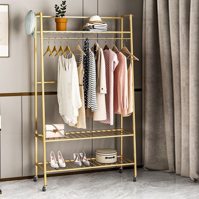 Glam Hall Stand Metall freistehendes Regal inklusive Garderobe