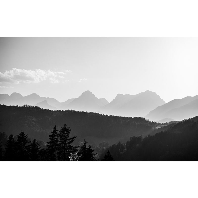 Carta da parati fotografica di montagna, decorazione murale decorativa moderna resistente alle macchie