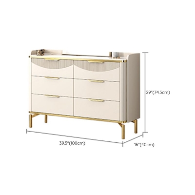 Glam Stone 16" breite Aufbewahrungstruhe, Schlafzimmerkommode in Wei&szlig; mit Schubladen
