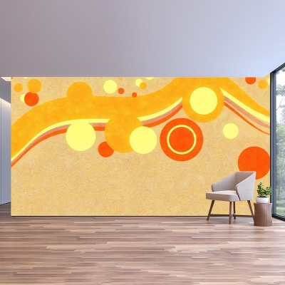 Illustrazione Carta da parati murale resistente alla muffa Decorazione murale astratta per interni