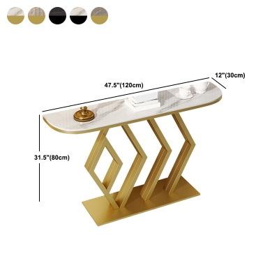 11,8" W Glam Konsolentisch, kratzfester Beistelltisch aus Schiefer
