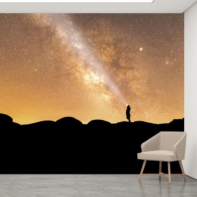 Carta da parati lavabile per interni con cielo stellato
