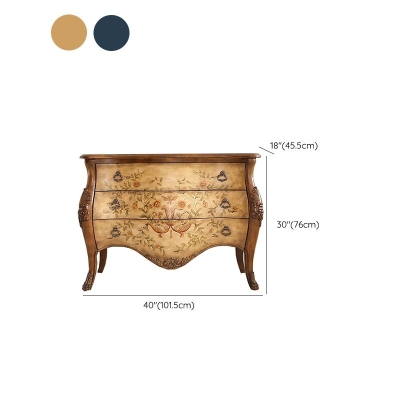 Traditionelle Kommode aus Holz, horizontal, 3 Schubladen, Kommode ohne Spiegel