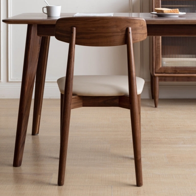 Sedie da pranzo moderne senza braccioli con schienale aperto in legno (set da 1/2/4/6/8)