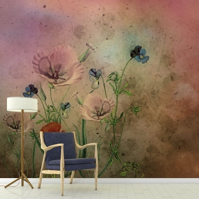 Carta da parati murale in stile moderno. Decorazione murale per camera da letto rispettosa dell'ambiente