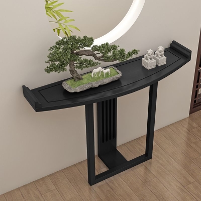 Consolle moderna a forma libera, consolle in legno nero/marrone