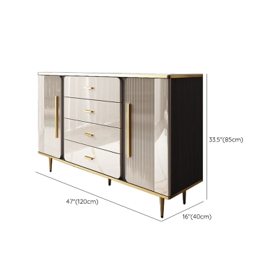Glam Combo Kommode, Kommode aus Holz mit Metallf&uuml;&szlig;en f&uuml;r Schlafzimmer