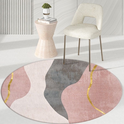 Tappeto grigio chiaro per area casual Tappeto grafico in poliestere Tappeto con supporto antiscivolo per soggiorno