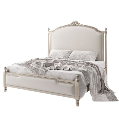 Letto a pannelli StandardBed da 63" imbottito in vera pelle con contenitore sollevabile
