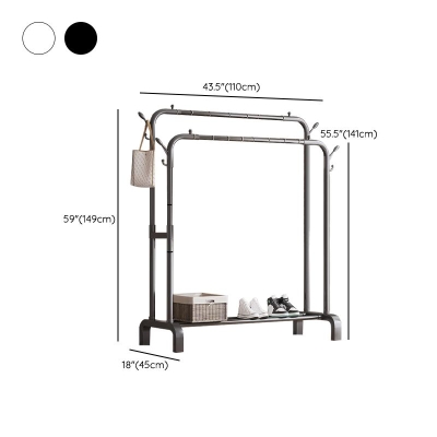 Zeitgen&ouml;ssische Metallgarderobe, Aufbewahrungsregal, Garderobenst&auml;nder mit Kleiderhaken