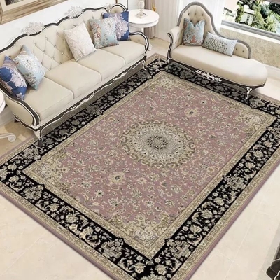 Tappeto multicolore Tappeto in poliestere stampato floreale Tappeto resistente alle macchie per la decorazione domestica