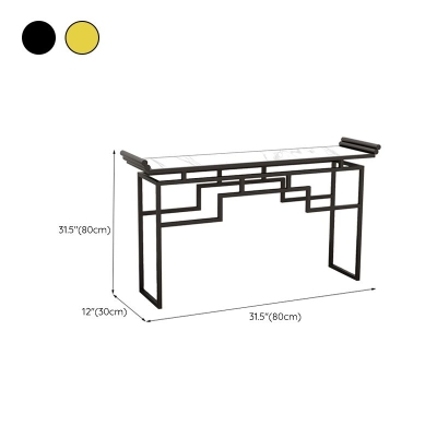 31,5" hoher Marmortisch Glam 1-Regal-Konsolen-Akzenttisch f&uuml;r den Flur