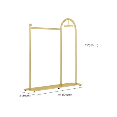 Glam-Garderobe mit Metallrahmen, Kleiderstangen und Haken