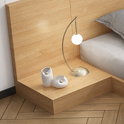 Letto con piattaforma in legno massello, struttura del letto con piattaforma moderna Mid-Century, materasso incluso