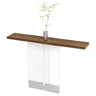 Rechteckiger Acryl-Konsolentisch, 11,8 Zoll breit, moderner Beistelltisch