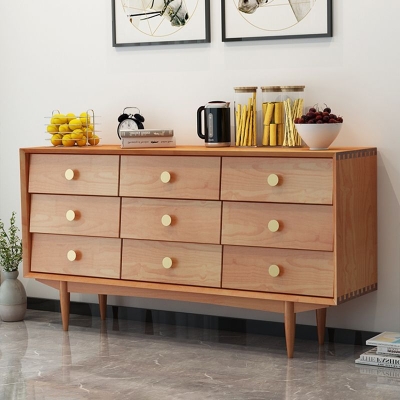 Hochmoderne Doppelkommode, horizontale Truhe aus massivem Holz f&uuml;r das Schlafzimmer