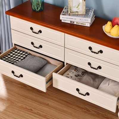 American Traditional Home Kommode aus massivem Holz mit Schubladen