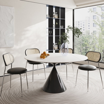 Tavolo da pranzo per sala da pranzo Tavolo da cucina moderno con base a tulipano