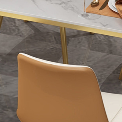 Sedia imbottita per la casa Sedia da pranzo Parsons per sala da pranzo in ecopelle