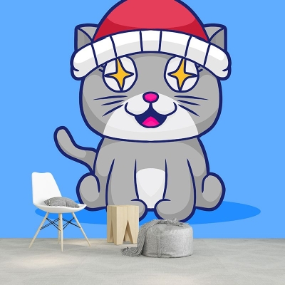 Illustrazione Adesivo murale resistente alle macchie con animali dei cartoni animati