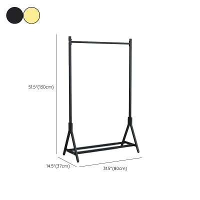Moderne freistehende Garderobe aus einfarbigem Metall mit Ablagefach