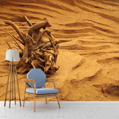 Wandgem&auml;lde mit Umwelt-W&uuml;stenfotografie, Tapete f&uuml;r Wohnzimmer