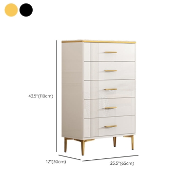 Glam Stone Aufbewahrungstruhe Schlafzimmer 11,8" breite Kommode in Wei&szlig; mit Schubladen