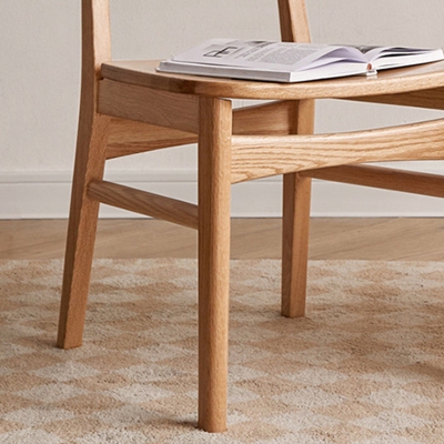 Sedie da pranzo moderne in legno senza braccioli con schienale aperto (set da 1/2/4/6/8)