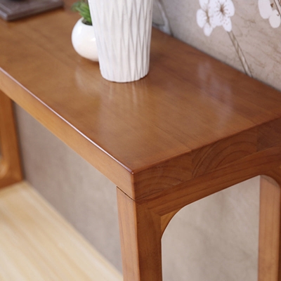Mid-Century Modern Konsolentisch, rechteckiger Sofa-Konsolentisch aus Holz
