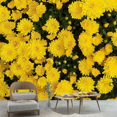Fotografia murale con fiori, carta da parati resistente alla muffa, decorazione murale per la camera da letto