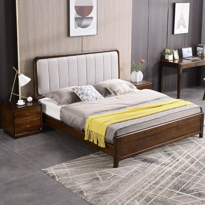 Letto contenitore standard moderno Mid-Century con testiera