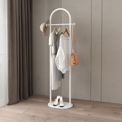 Moderner Garderobenst&auml;nder aus Metall mit freistehenden Haken, Design-Garderobe und Regal